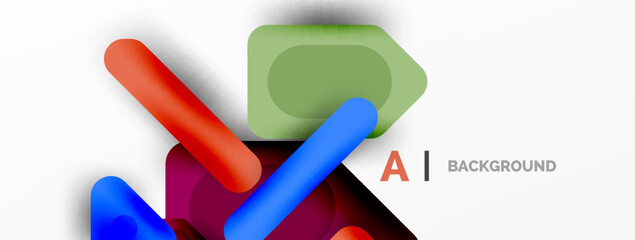 Colorful geometric shapes lines, squares and triangles. Abstract background for wallpaper, banner or landing page