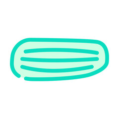 cucumber with stripes color icon vector. cucumber with stripes sign. isolated symbol illustration
