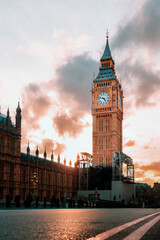 big ben at sunset