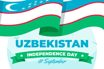Uzbekistan Independence day background, 1 September. Vector Illustration.
