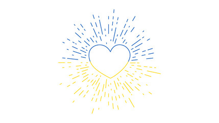 Heart in Ukrainian colors