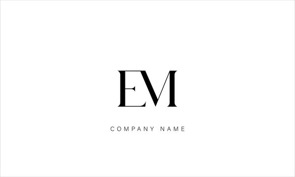 EM, ME Abstract Letters Logo Monogram
