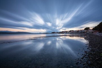sunset on the beach