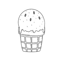 Hand drawn ice cream doodle