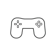 Simple modern outline gamepad icon on white background.