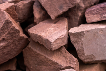 Pink Porous Tuff Stone Rock