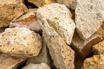 Yellow Porous Tuff Stone Rock