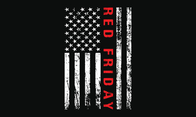 American Flag Red Friday