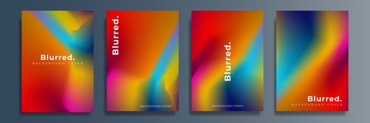 Set of abstract organic curved wave shape on dark colors background for Brochure, Flyer, Poster, leaflet, Annual report, Book cover, Graphic Design Layout template, A4 size