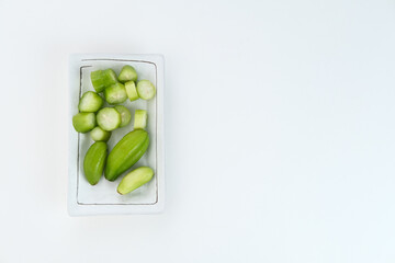 Belimbing wuluh, Vegetable starfruit or sour starfruit (Averrhoa bilimbi L.) are used as cooking spices.
