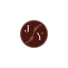 JY luxury circle style wedding concept logo monogram which is good for digital branding or print