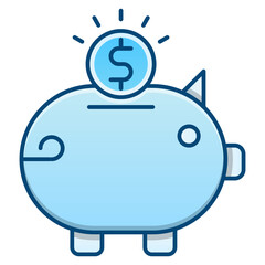 Piggy bank icon