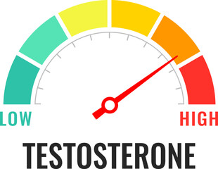 Testosterone level metering icon - obrazy, fototapety, plakaty