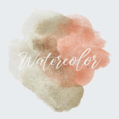 Vector illustration of abstract watercolor splash background in earth tones