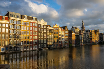 Fototapeta premium Typical Amsterdam houses in the city centre.