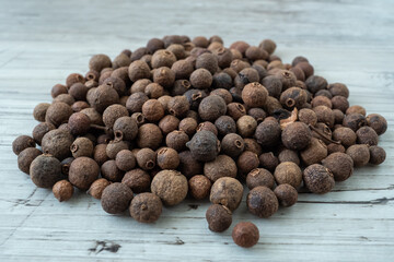 Allspice berries. Jamaica pepper, pimenta dioica