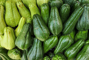 fresh chayote sold at street fair