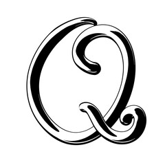 Q Metalic Alphabet icon