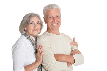 Portrait of happy senior couple posing