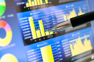 Reading a Detailed Business Graph on LCD Screen