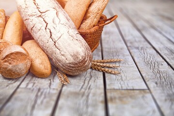 Butter Sourdough Pastry on the desk, Homemade bakery concept