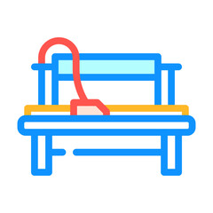 cutting ruler sewing color icon vector. cutting ruler sewing sign. isolated symbol illustration