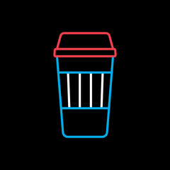Takeaway paper coffee cup vector icon