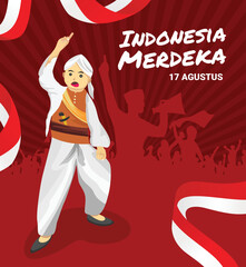 poster design for the day greetings of heroes fighting for independence