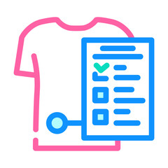 fabric check sewing color icon vector. fabric check sewing sign. isolated symbol illustration