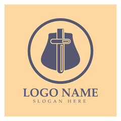 Fototapeta premium The winged sword with shield vector icon illustration design vector.
