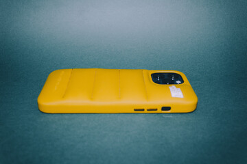 Yellow puffer case. 