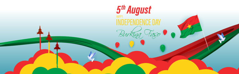 Vector illustration for Burkina Faso Independence Day