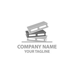 concrete pavers block Brick Logo designs vector, Brick Build simple modern logo template.