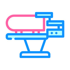 steam generator heated table color icon vector. steam generator heated table sign. isolated symbol illustration