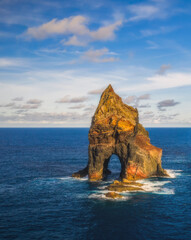 The peninsula St. Lawrence or Ponta de Sao Lourenco in the north-east of Madeira, viewpoint...