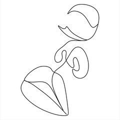 Continuous line drawing of Portrait of a Beautiful Woman's face. The Concept of Skin Beauty Care for young female models. Fashion beauty model with a white background. Vector