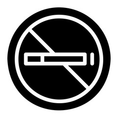 no smoking glyph icon