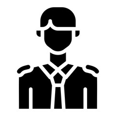 pilot glyph icon