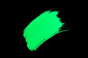 Green colorful fluorescent stripes or brush on black background,Art abstract brush texture,Abstract color,Abstract Textures	