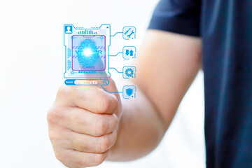 Network security and privacy protection technology Use a virtual screen interface to protect personal information on digital devices, data monitoring