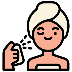 spraying filled outline icon