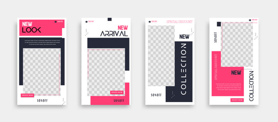 story Business social media post template design vector	