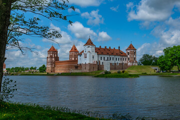 Obraz premium Mir Castle in Minsk region - historical heritage of Belarus.