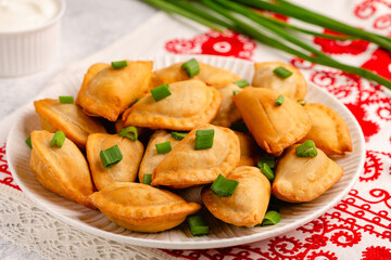 Dumplings, filled with mashed potatoes.