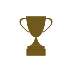 Trophy icon isolated on white background