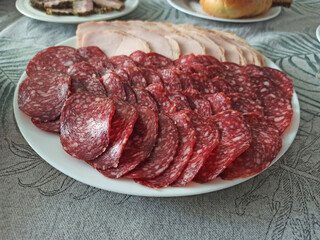 festive food on the table close-up shot