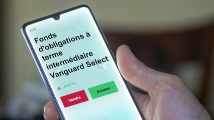 An investor's analyzing the extended duration treasury etf fund on a screen. A phone shows the prices of Extended Duration Treasury
