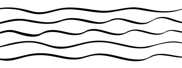 Undulate curve simple line vector background. Squiggly divider, wiggly hand drawn underline, wavy flow, abstract dynamic stroke. Clean water pattern, stream linear illustration, minimal backdrop