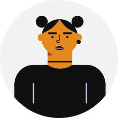 Profile icons woman. People avatars. Icons for games, online communities, web forums. Vector illustration in flat cartoon style