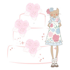 vintage teenage cat girl